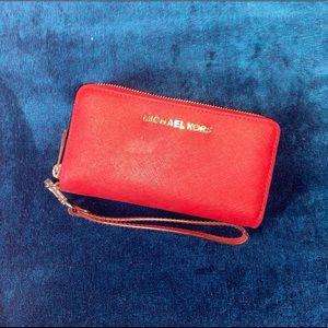 Red Michael Kors wallet